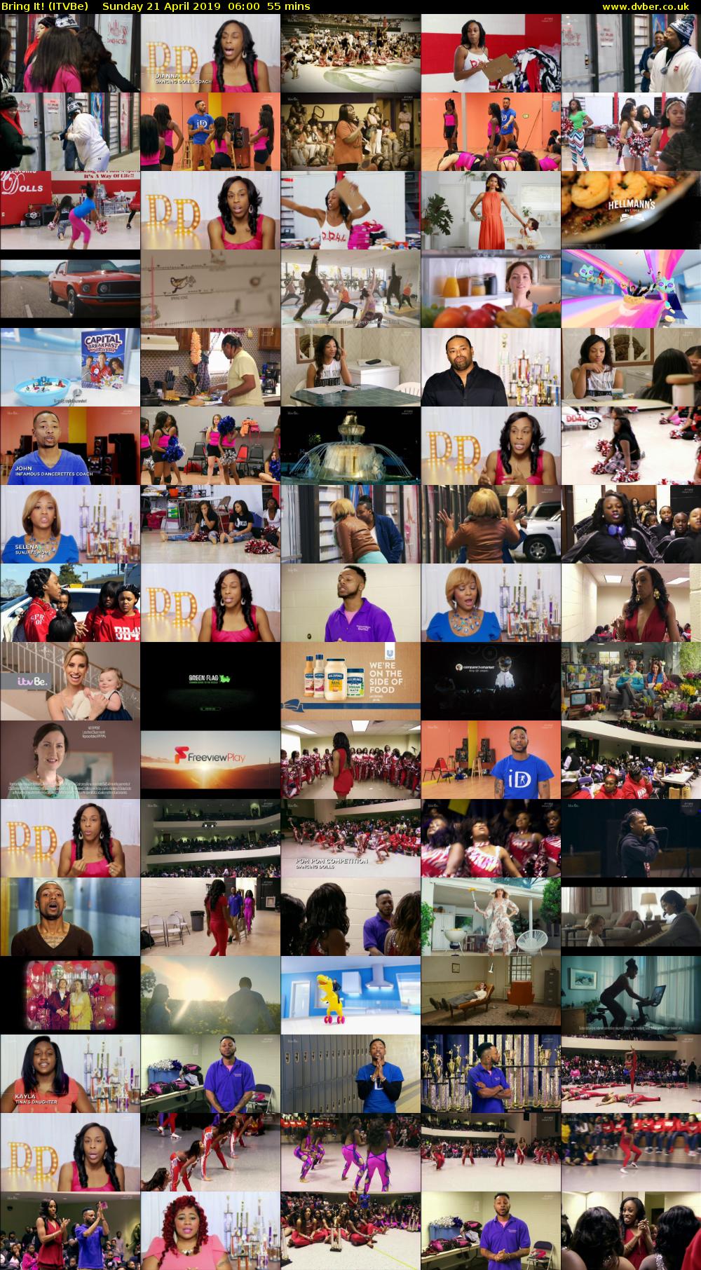 Bring It! (ITVBe) Sunday 21 April 2019 06:00 - 06:55