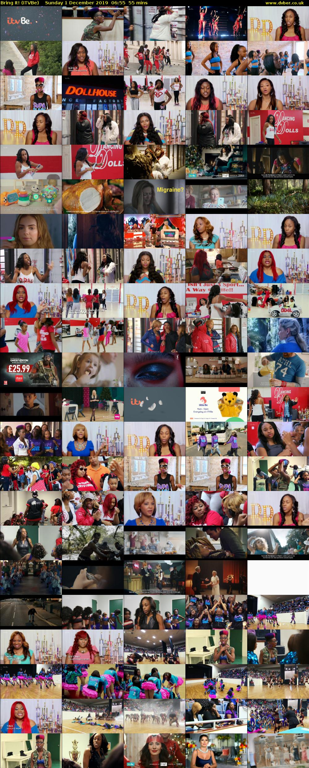 Bring It! (ITVBe) Sunday 1 December 2019 06:55 - 07:50