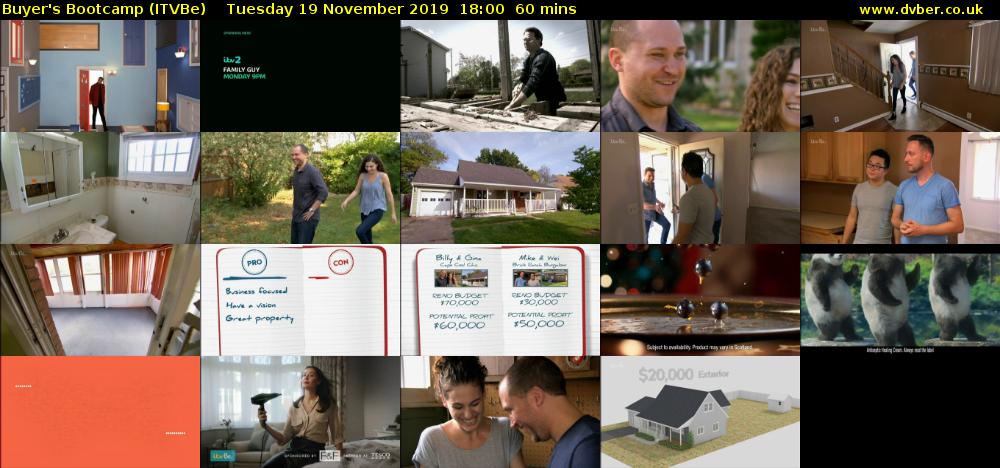 Buyer's Bootcamp (ITVBe) Tuesday 19 November 2019 18:00 - 19:00