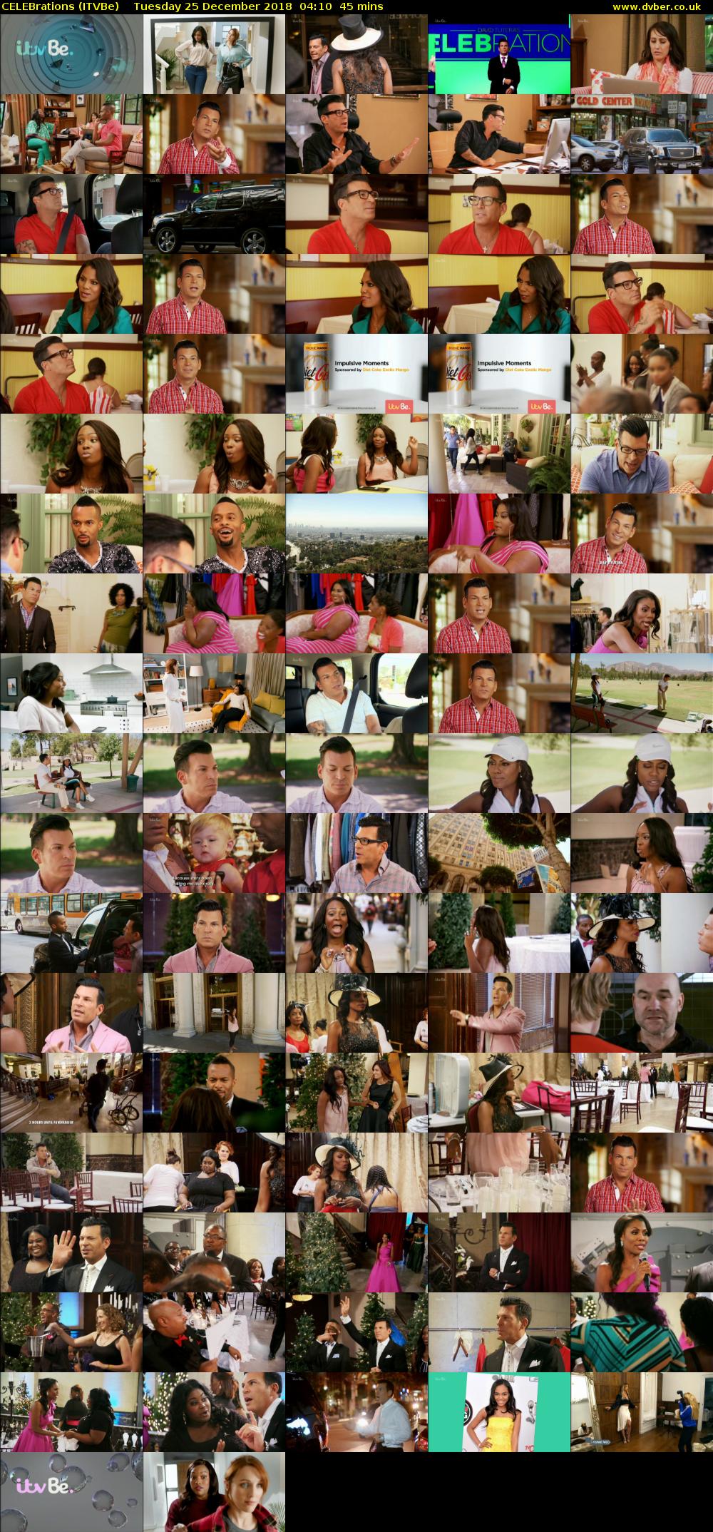 CELEBrations (ITVBe) Tuesday 25 December 2018 04:10 - 04:55