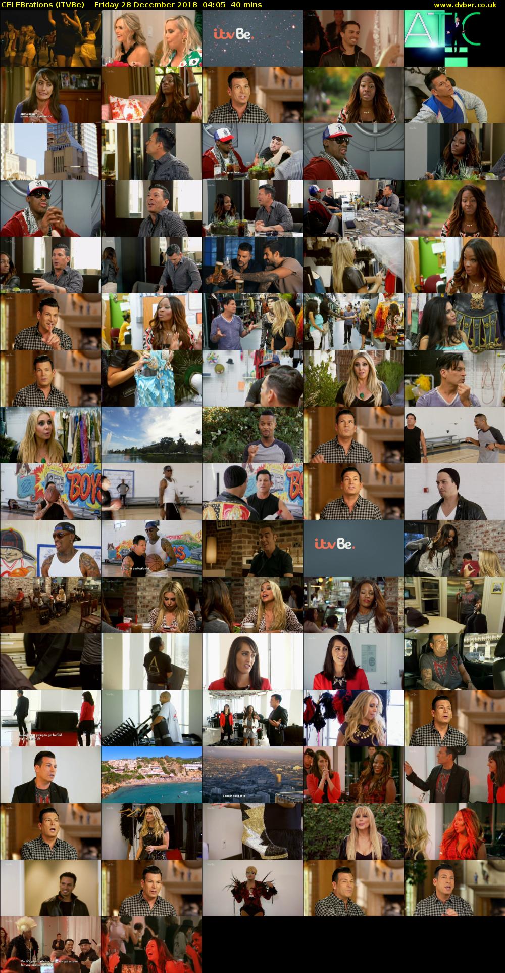 CELEBrations (ITVBe) Friday 28 December 2018 04:05 - 04:45