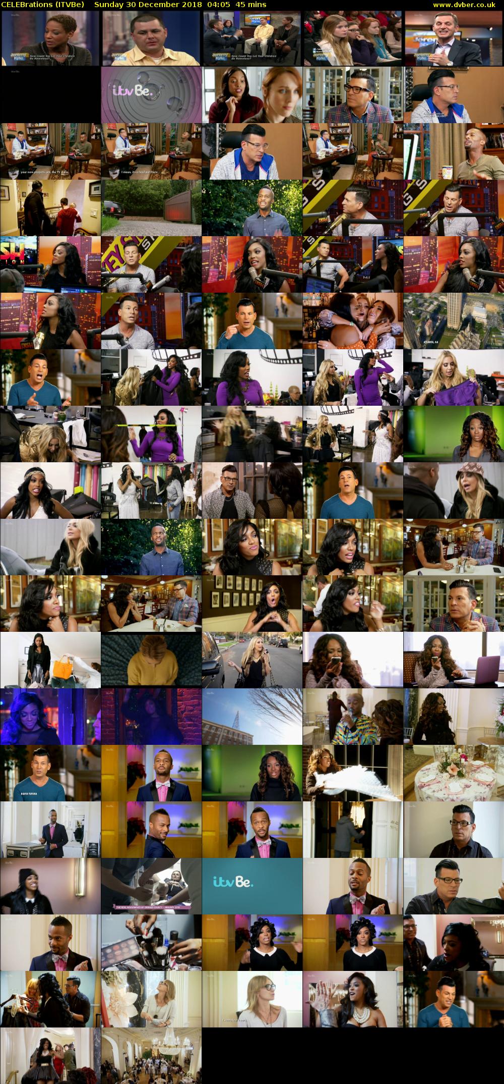 CELEBrations (ITVBe) Sunday 30 December 2018 04:05 - 04:50