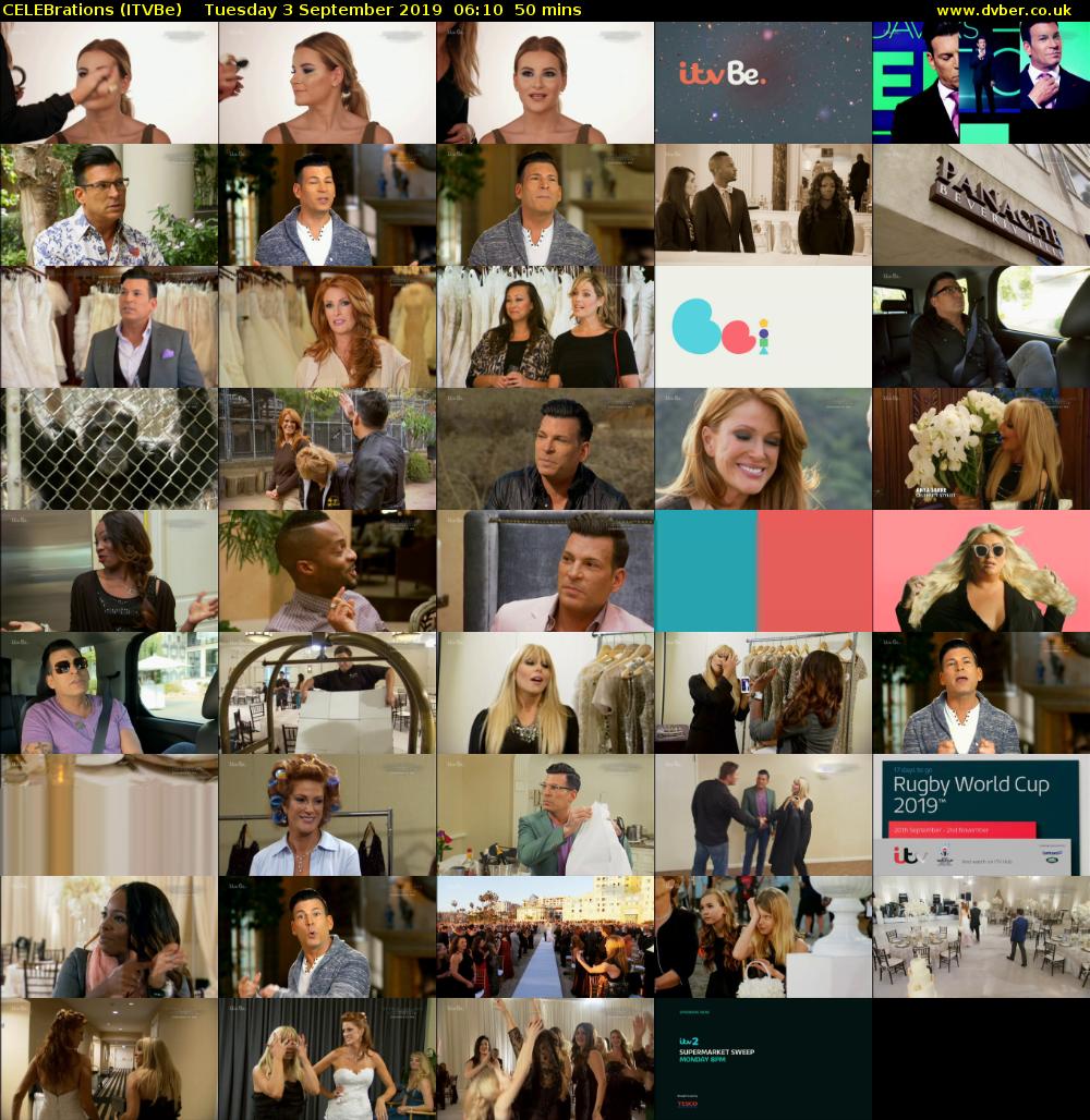 CELEBrations (ITVBe) Tuesday 3 September 2019 06:10 - 07:00
