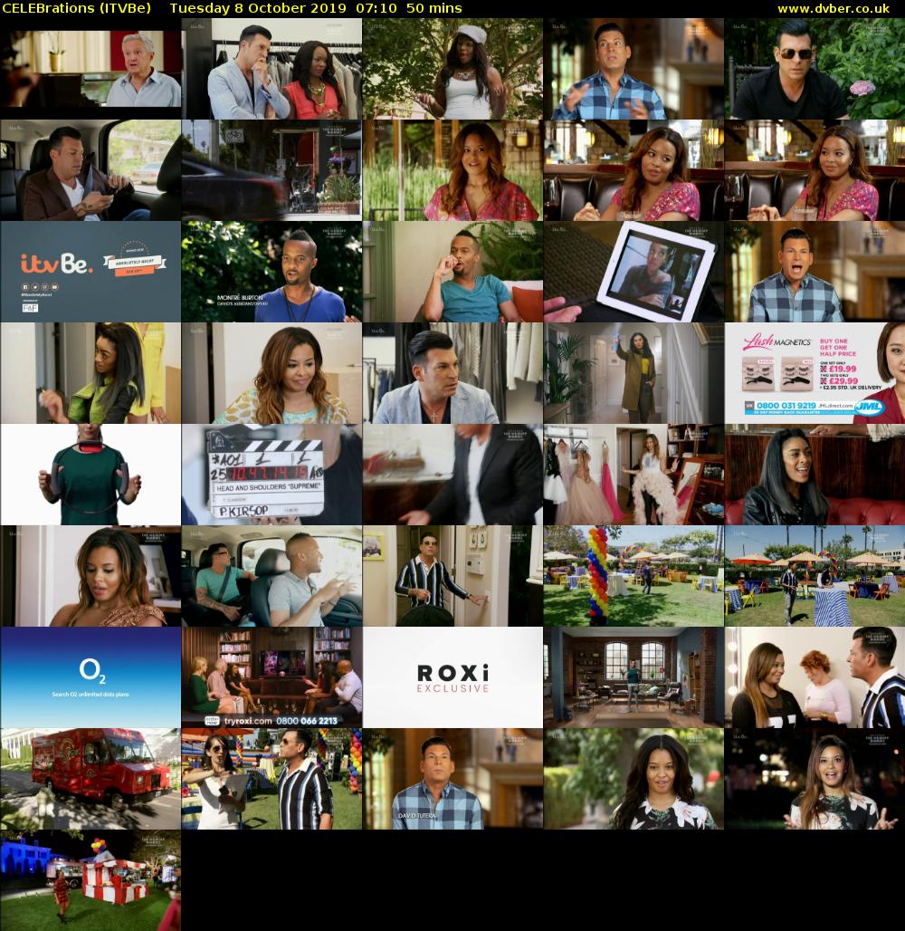 CELEBrations (ITVBe) Tuesday 8 October 2019 07:10 - 08:00