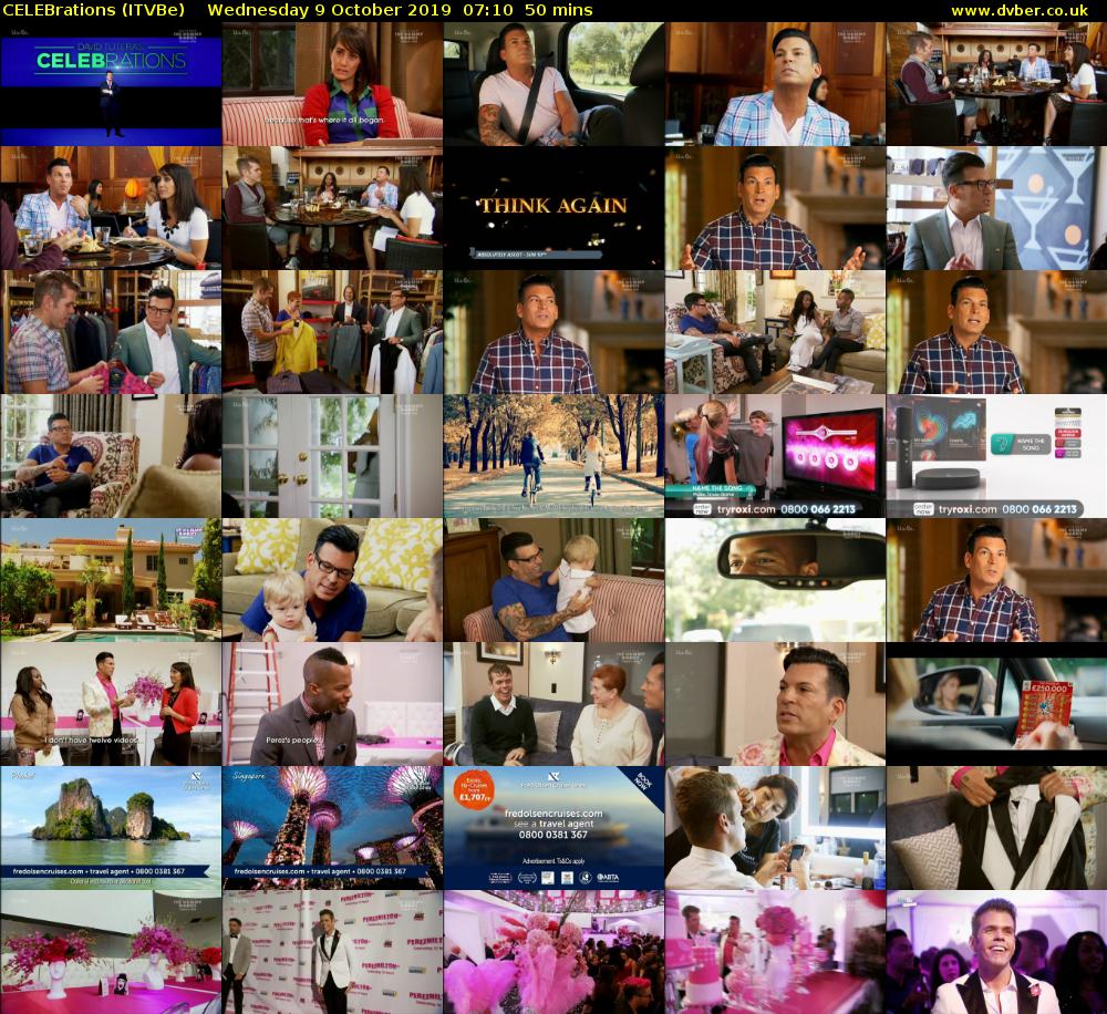 CELEBrations (ITVBe) Wednesday 9 October 2019 07:10 - 08:00