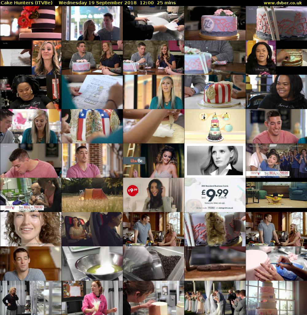 Cake Hunters (ITVBe) Wednesday 19 September 2018 12:00 - 12:25