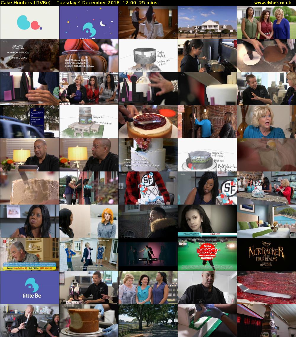 Cake Hunters (ITVBe) Tuesday 4 December 2018 12:00 - 12:25