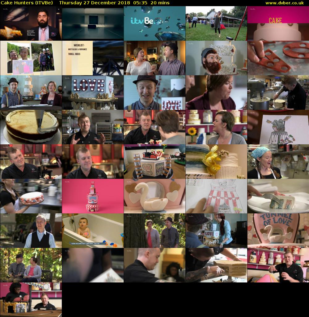 Cake Hunters (ITVBe) Thursday 27 December 2018 05:35 - 05:55