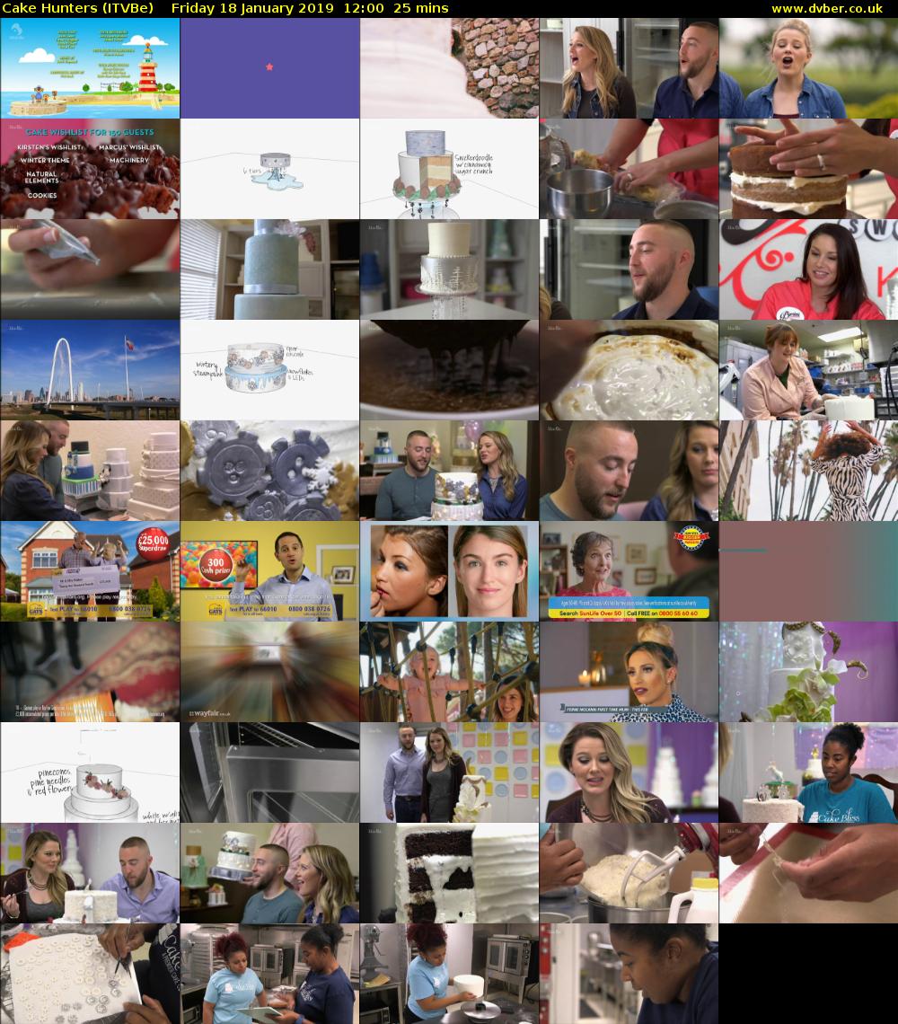 Cake Hunters (ITVBe) Friday 18 January 2019 12:00 - 12:25
