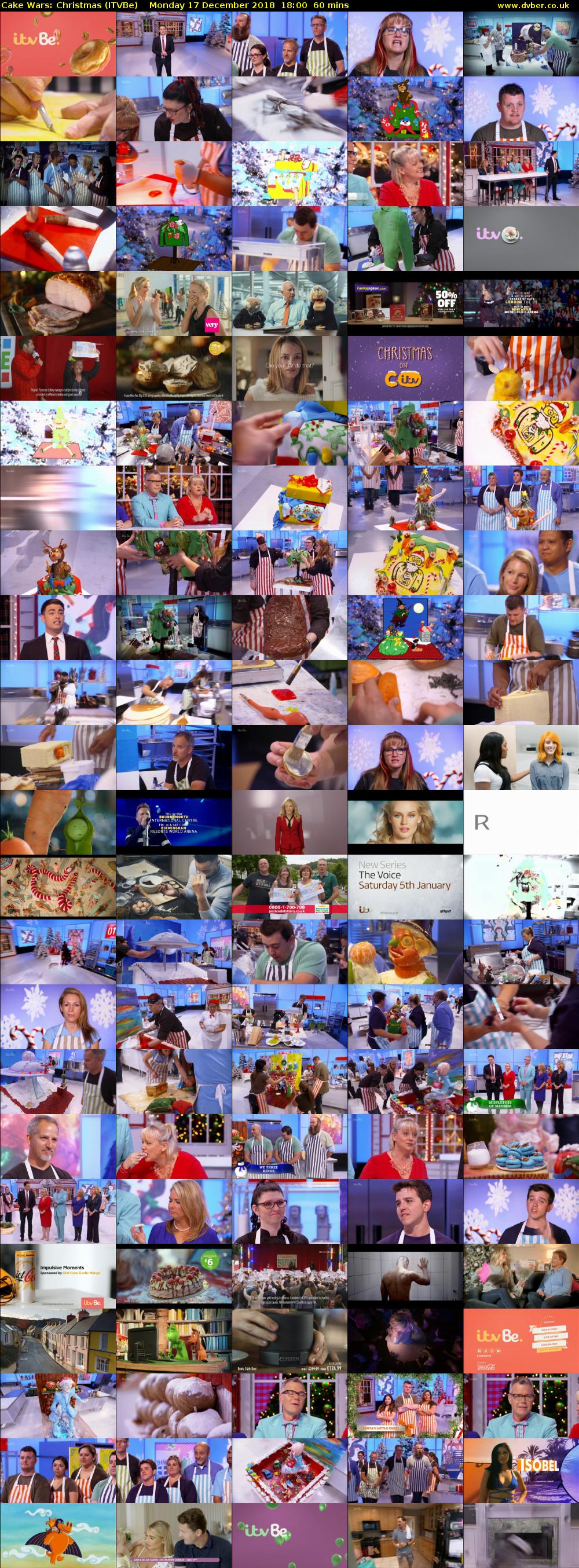 Cake Wars: Christmas (ITVBe) Monday 17 December 2018 18:00 - 19:00