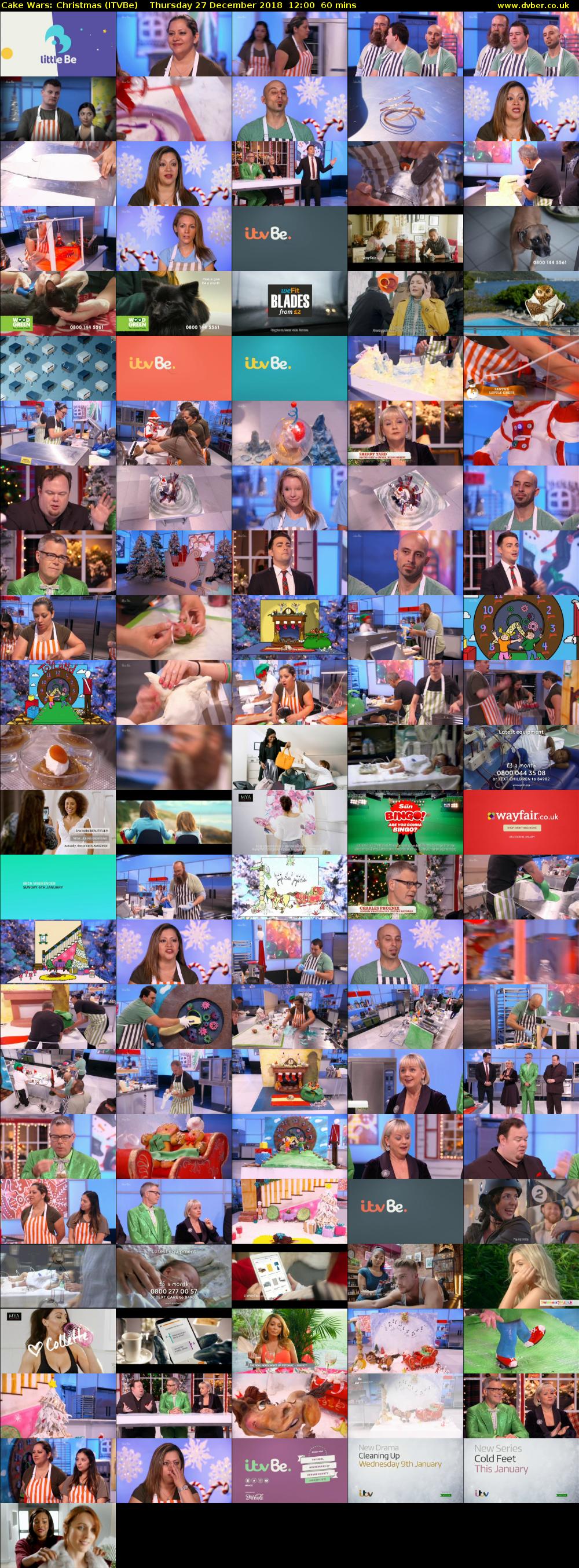 Cake Wars: Christmas (ITVBe) Thursday 27 December 2018 12:00 - 13:00