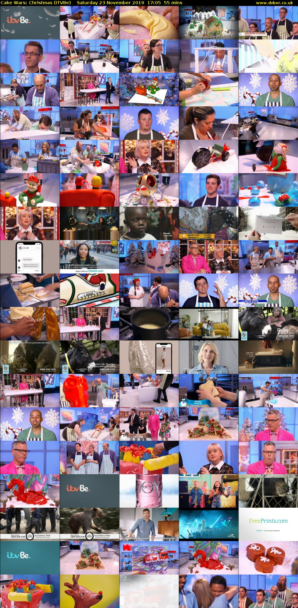Cake Wars: Christmas (ITVBe) Saturday 23 November 2019 17:05 - 18:00