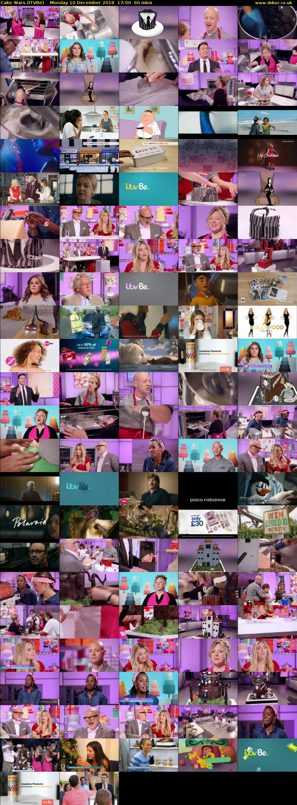 Cake Wars (ITVBe) Monday 10 December 2018 17:00 - 18:00
