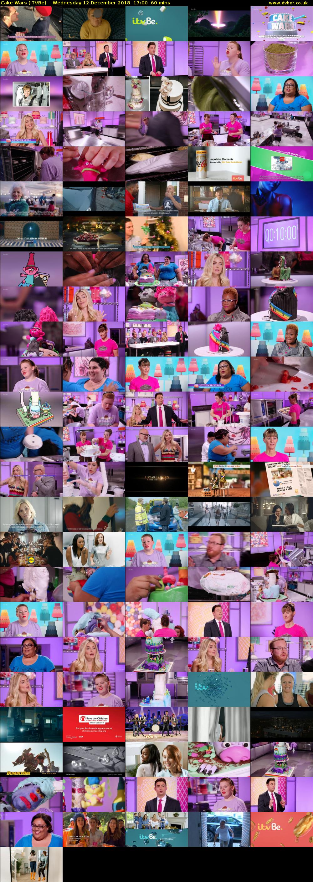 Cake Wars (ITVBe) Wednesday 12 December 2018 17:00 - 18:00