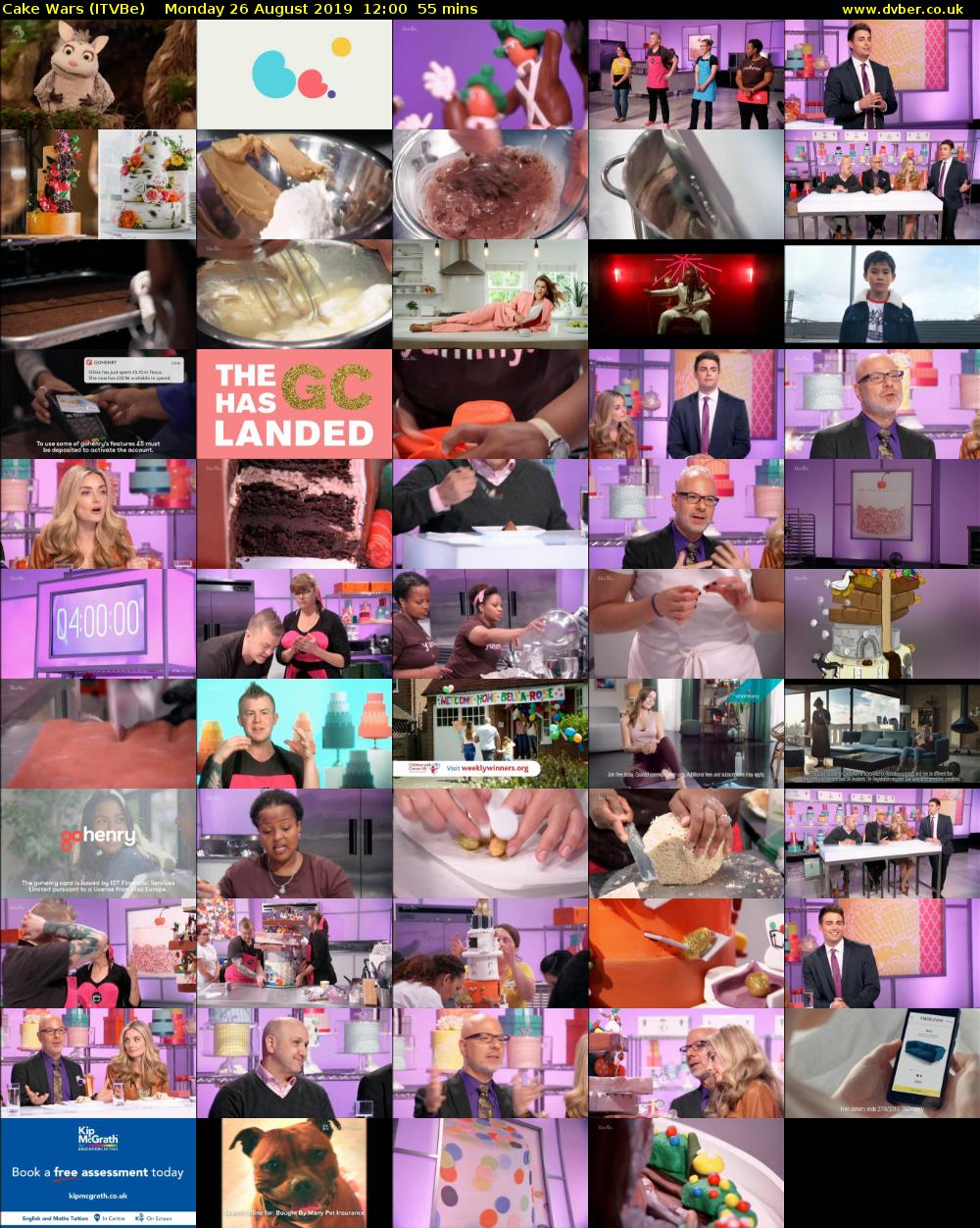 Cake Wars (ITVBe) Monday 26 August 2019 12:00 - 12:55