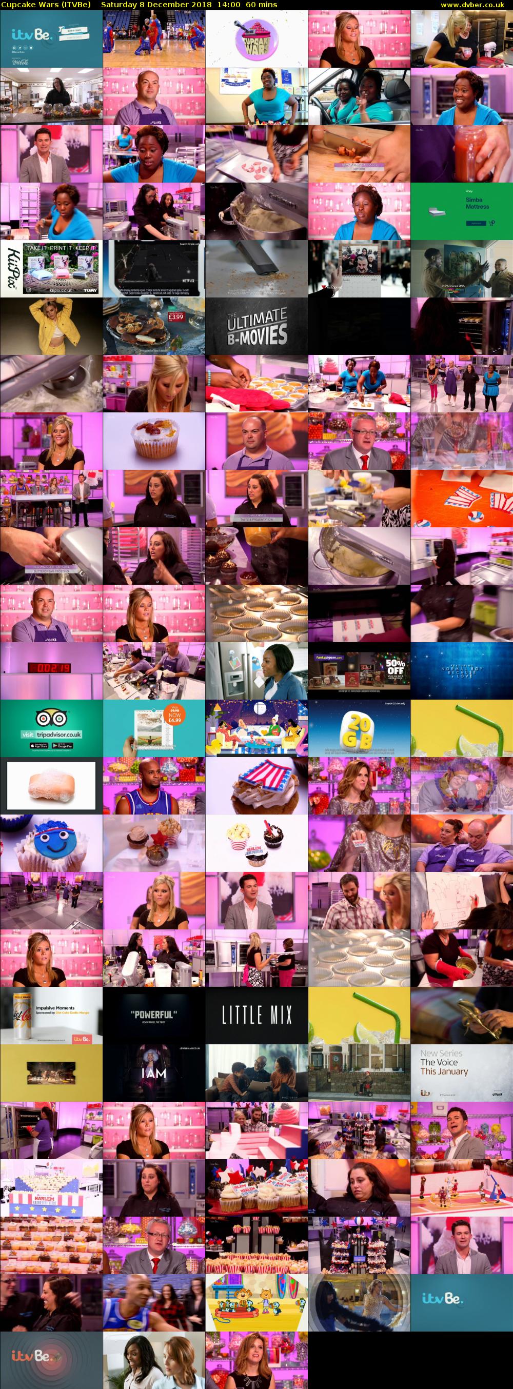 Cupcake Wars (ITVBe) Saturday 8 December 2018 14:00 - 15:00