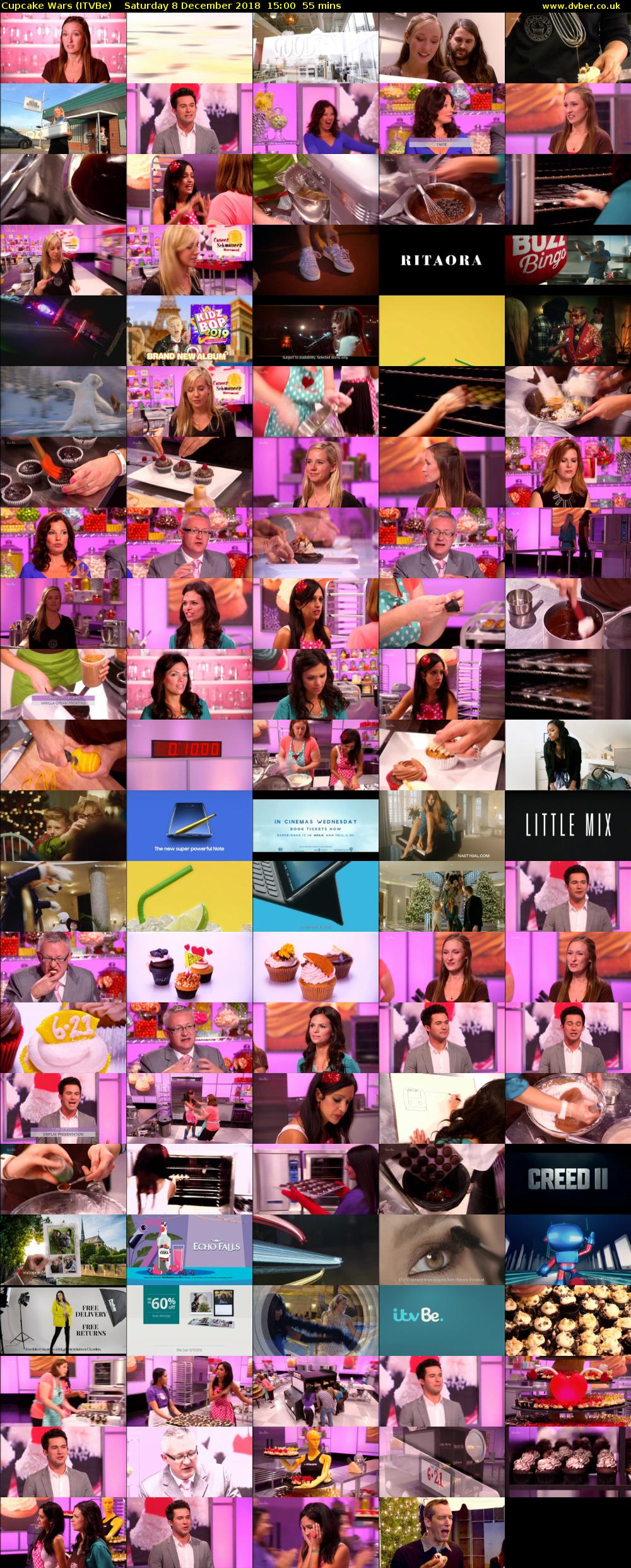 Cupcake Wars (ITVBe) Saturday 8 December 2018 15:00 - 15:55