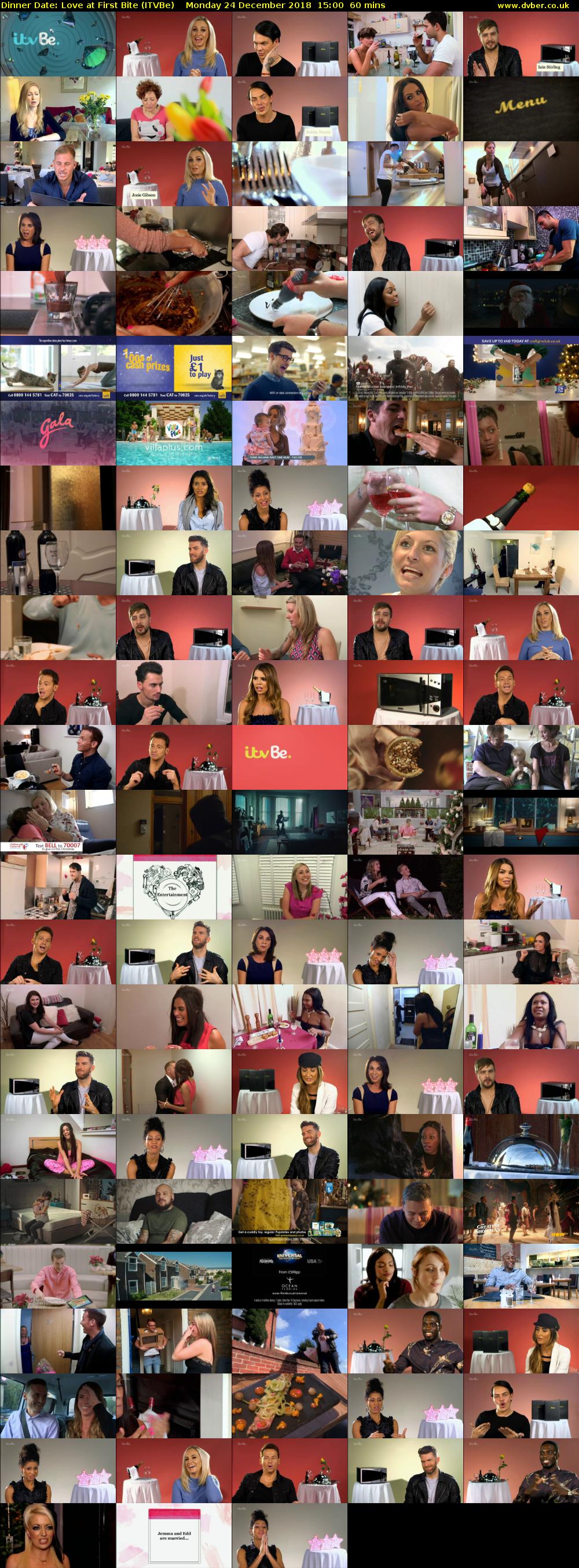 Dinner Date: Love at First Bite (ITVBe) Monday 24 December 2018 15:00 - 16:00