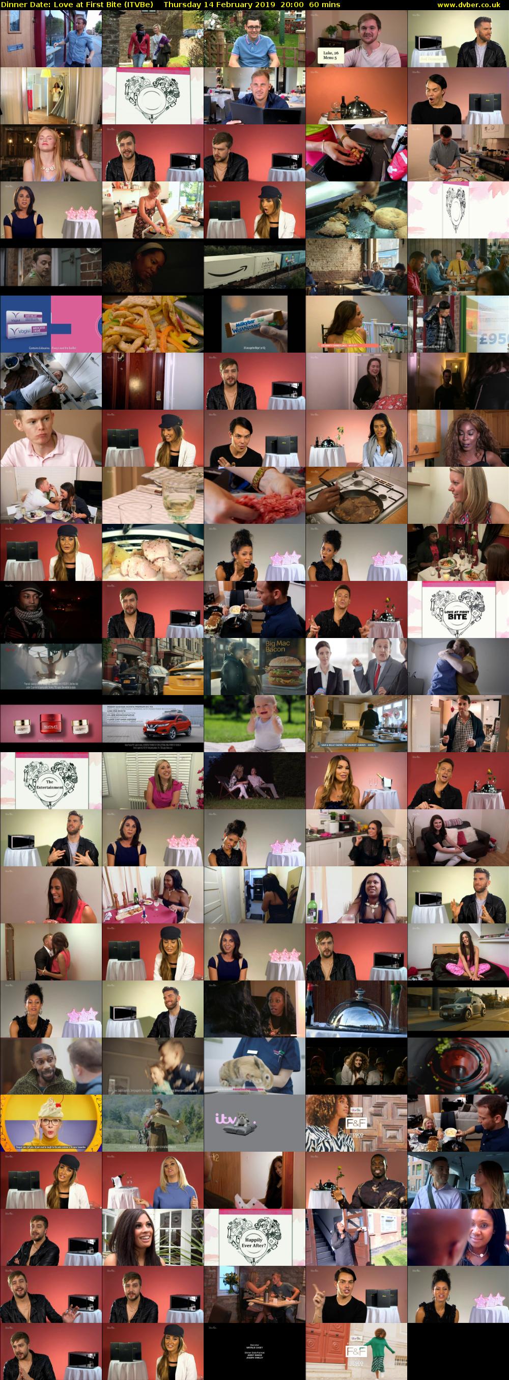 Dinner Date: Love at First Bite (ITVBe) Thursday 14 February 2019 20:00 - 21:00