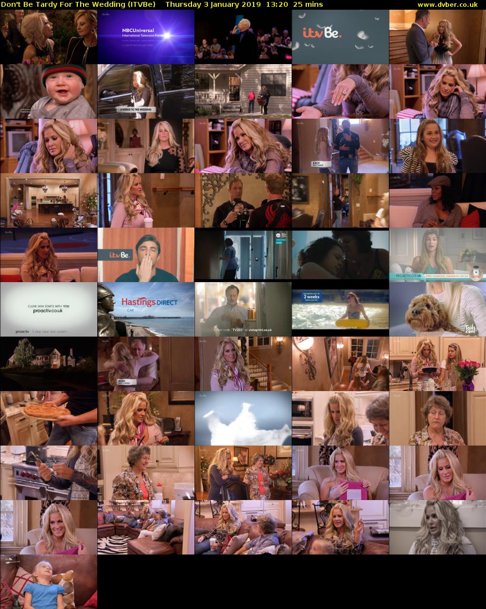 Don't Be Tardy for the Wedding (ITVBe) Thursday 3 January 2019 13:20 - 13:45