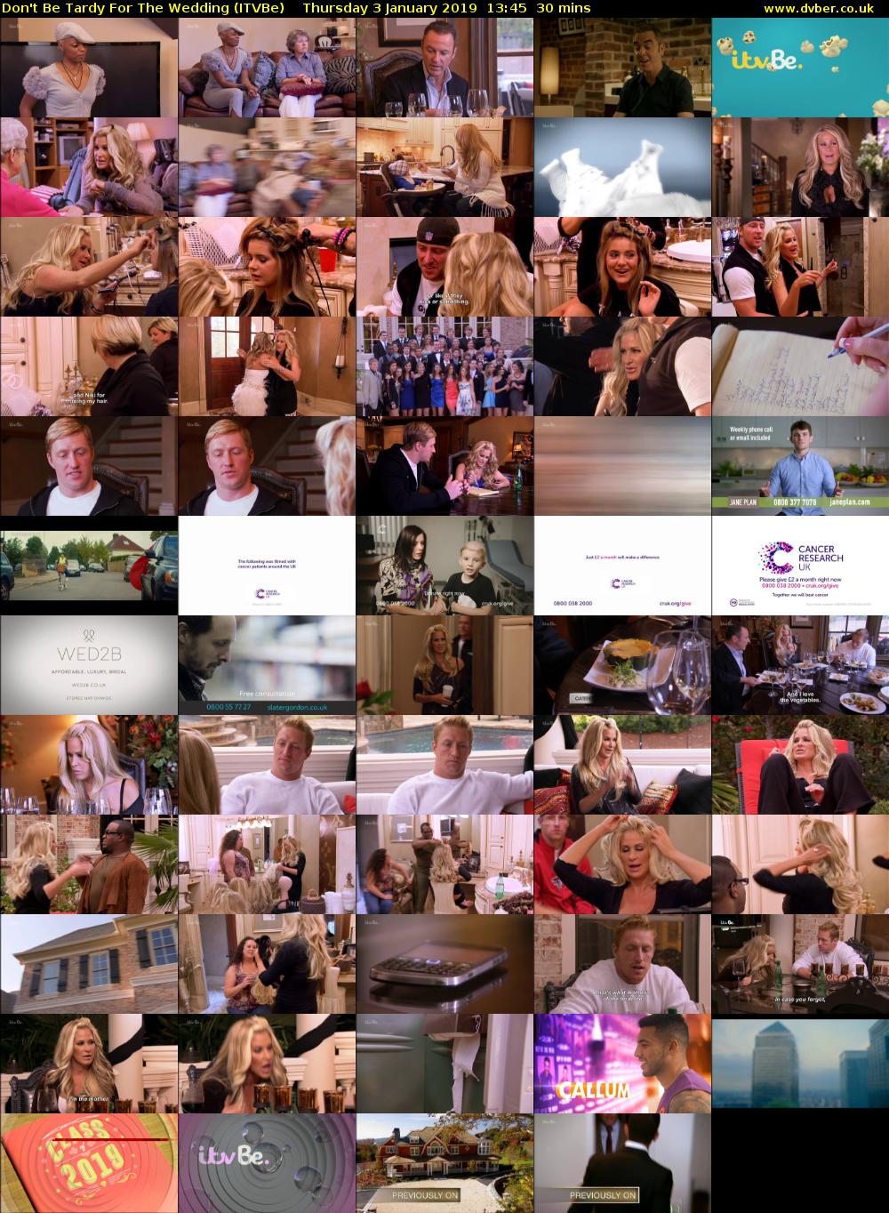 Don't Be Tardy for the Wedding (ITVBe) Thursday 3 January 2019 13:45 - 14:15