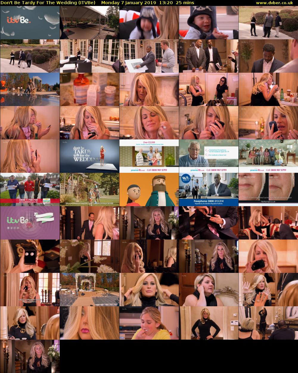 Don't Be Tardy for the Wedding (ITVBe) Monday 7 January 2019 13:20 - 13:45