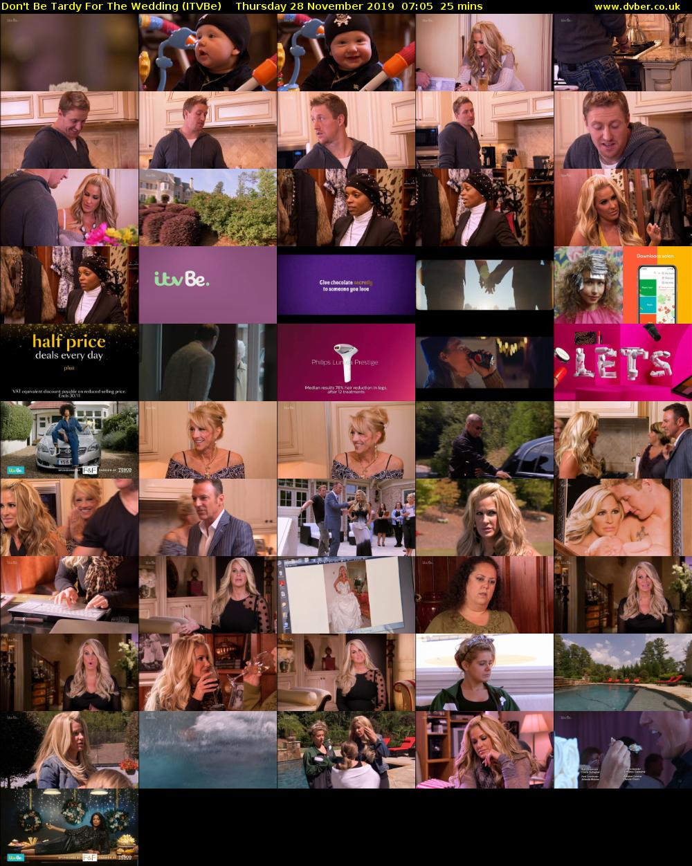 Don't Be Tardy for the Wedding (ITVBe) Thursday 28 November 2019 07:05 - 07:30