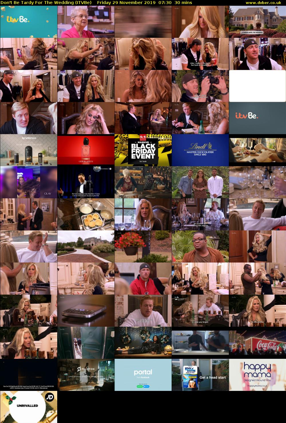 Don't Be Tardy for the Wedding (ITVBe) Friday 29 November 2019 07:30 - 08:00
