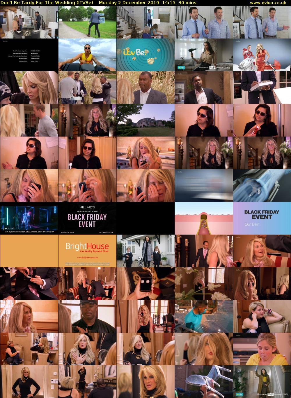 Don't Be Tardy for the Wedding (ITVBe) Monday 2 December 2019 14:15 - 14:45