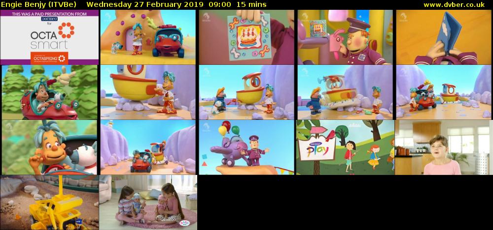 Engie Benjy (ITVBe) Wednesday 27 February 2019 09:00 - 09:15
