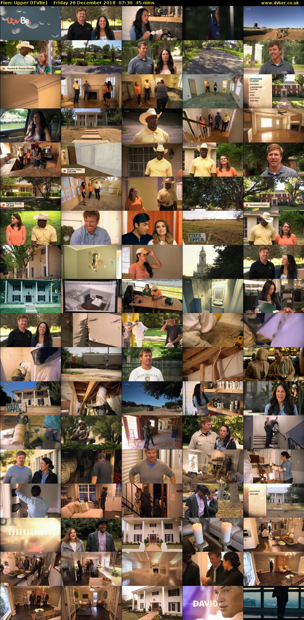 Fixer Upper (ITVBe) Friday 28 December 2018 07:30 - 08:15