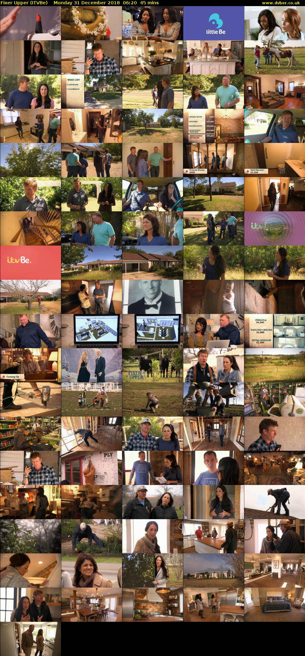 Fixer Upper (ITVBe) Monday 31 December 2018 06:20 - 07:05