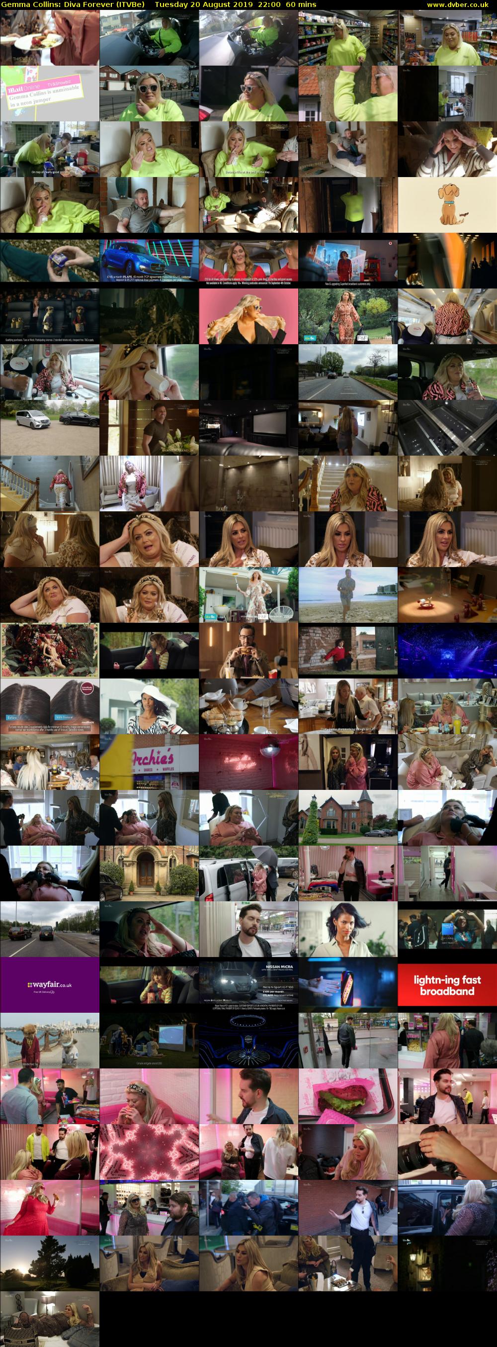 Gemma Collins: Diva Forever (ITVBe) Tuesday 20 August 2019 22:00 - 23:00