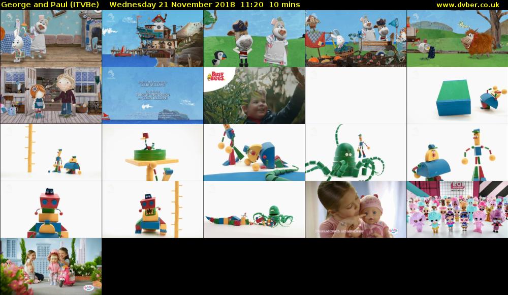 George and Paul (ITVBe) Wednesday 21 November 2018 11:20 - 11:30