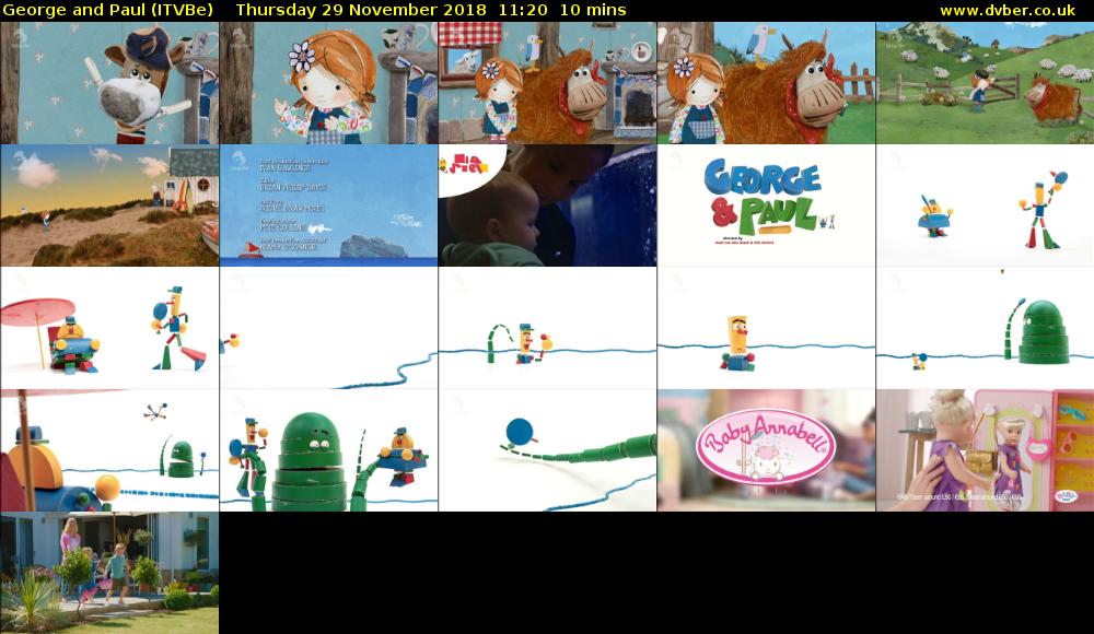 George and Paul (ITVBe) Thursday 29 November 2018 11:20 - 11:30
