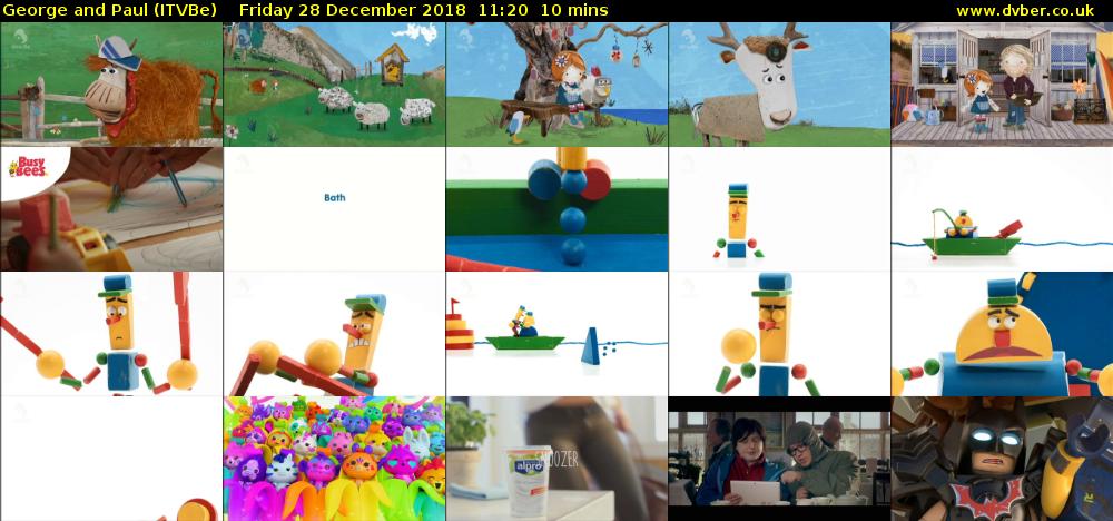 George and Paul (ITVBe) Friday 28 December 2018 11:20 - 11:30