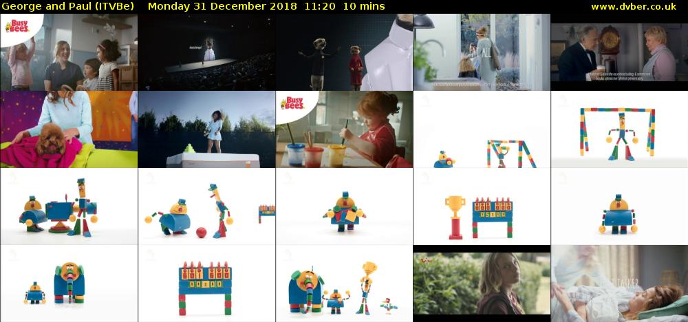 George and Paul (ITVBe) Monday 31 December 2018 11:20 - 11:30