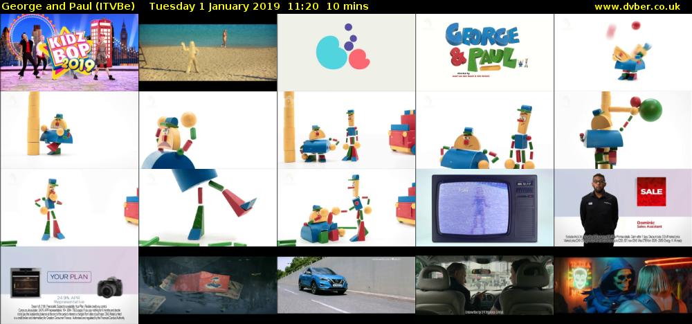 George and Paul (ITVBe) Tuesday 1 January 2019 11:20 - 11:30