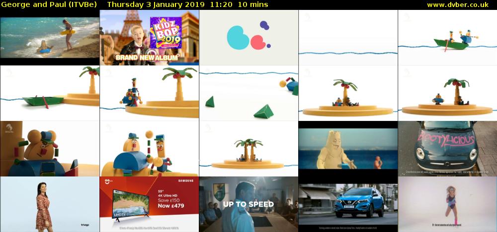 George and Paul (ITVBe) Thursday 3 January 2019 11:20 - 11:30