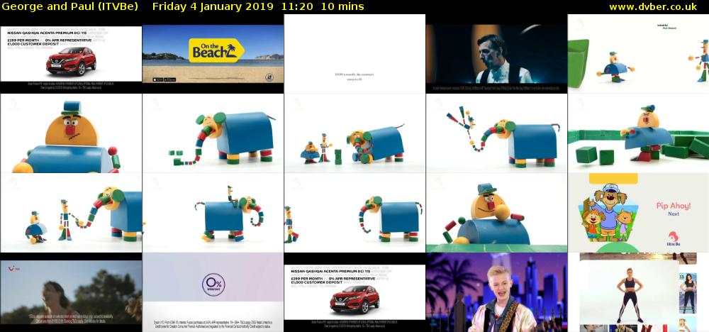 George and Paul (ITVBe) Friday 4 January 2019 11:20 - 11:30