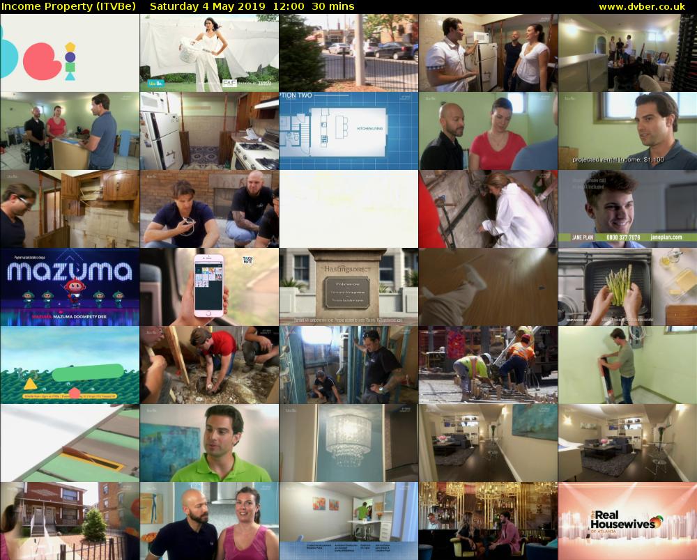 Income Property (ITVBe) Saturday 4 May 2019 12:00 - 12:30