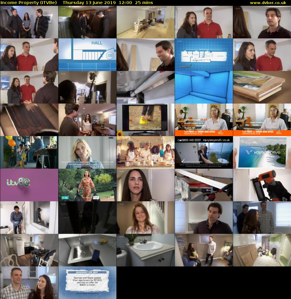Income Property (ITVBe) Thursday 13 June 2019 12:00 - 12:25