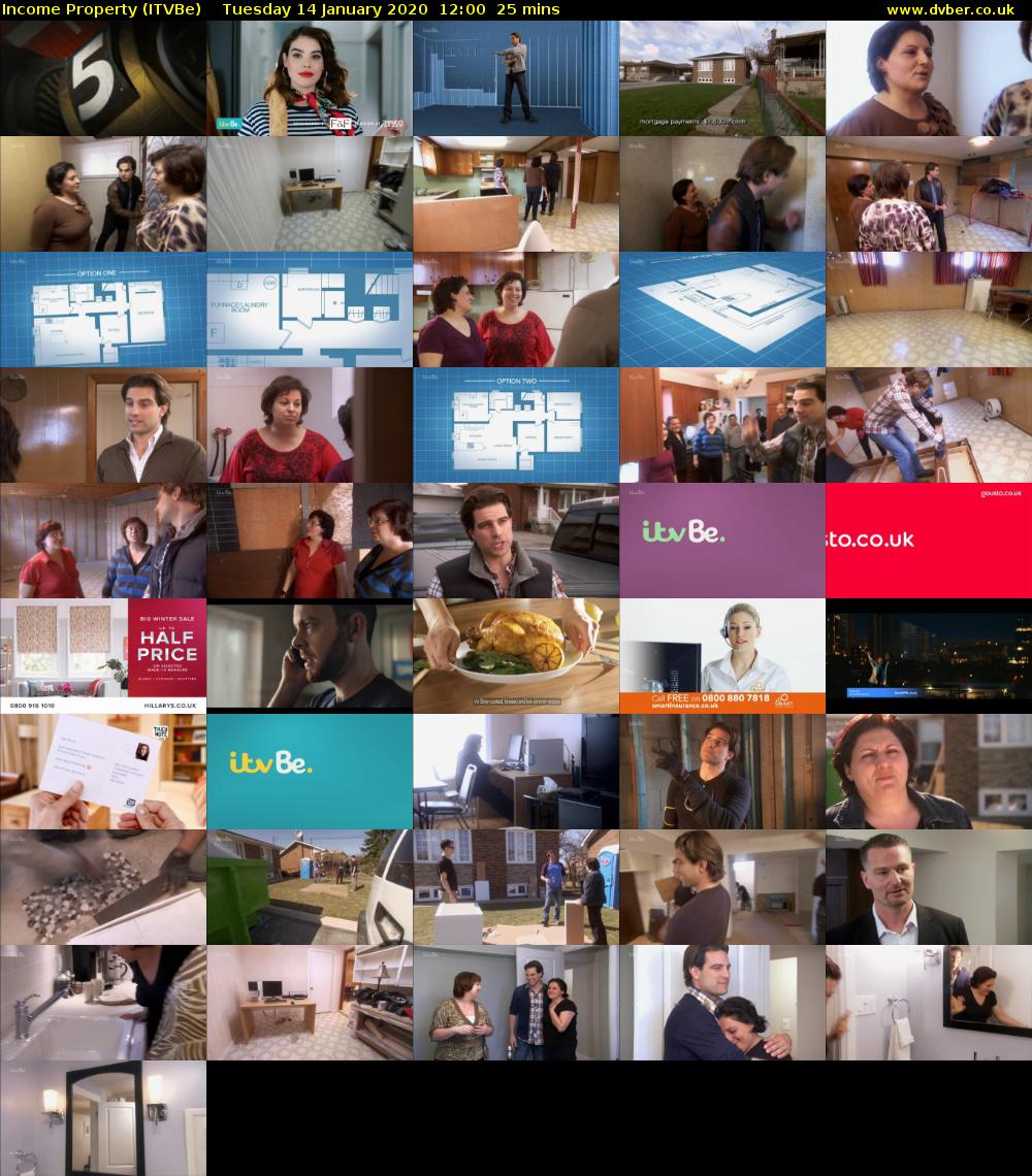 Income Property (ITVBe) Tuesday 14 January 2020 12:00 - 12:25
