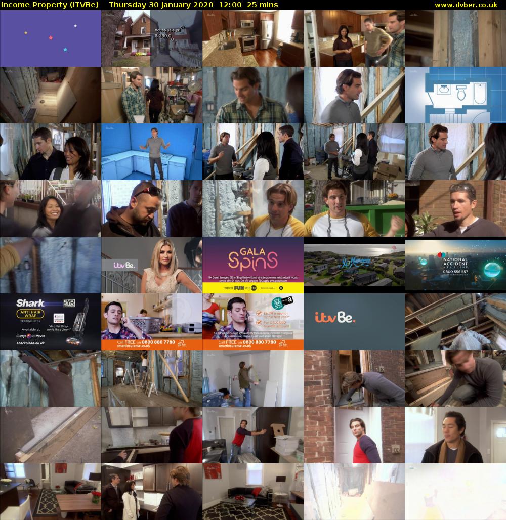 Income Property (ITVBe) Thursday 30 January 2020 12:00 - 12:25