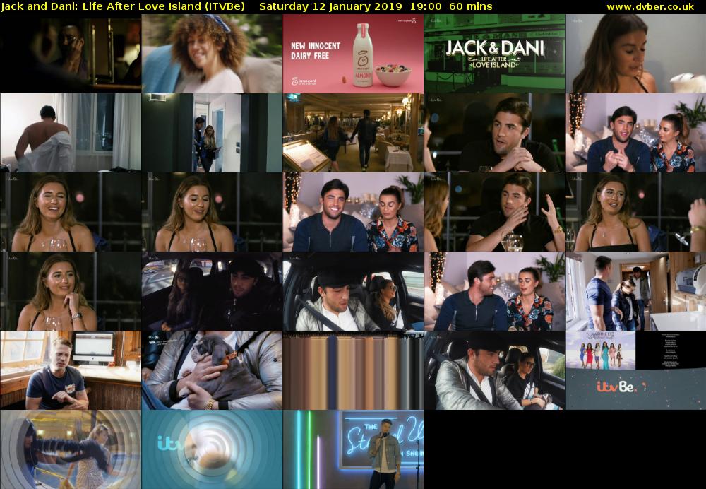 Jack and Dani: Life After Love Island (ITVBe) Saturday 12 January 2019 19:00 - 20:00