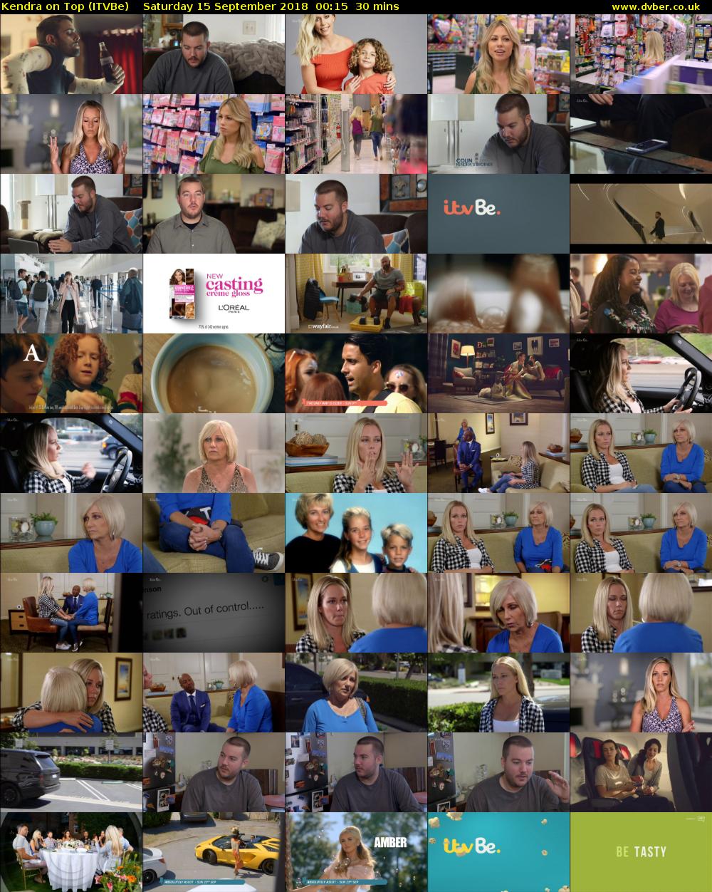 Kendra on Top (ITVBe) Saturday 15 September 2018 00:15 - 00:45