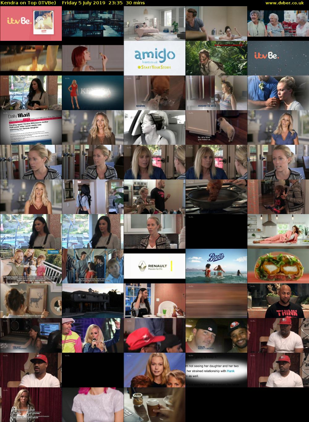 Kendra on Top (ITVBe) Friday 5 July 2019 23:35 - 00:05