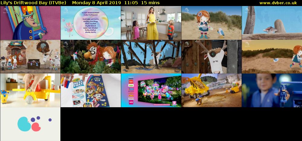 Lily's Driftwood Bay (ITVBe) Monday 8 April 2019 11:05 - 11:20