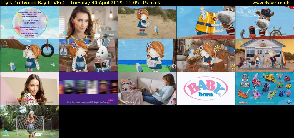 Lily's Driftwood Bay (ITVBe) Tuesday 30 April 2019 11:05 - 11:20