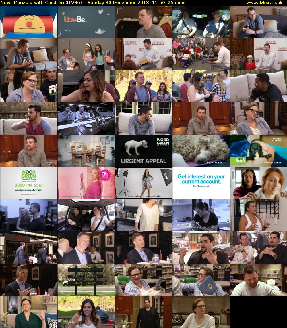 Manzo'd with Children (ITVBe) Sunday 30 December 2018 11:50 - 12:15